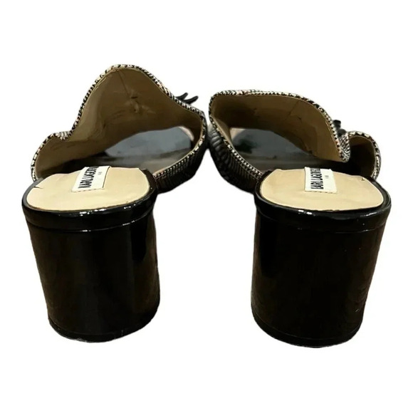 Karl Lagerfeld Gray Plaid Tassle Block Heel Hettie Mules 9 - Picture 11 of 11